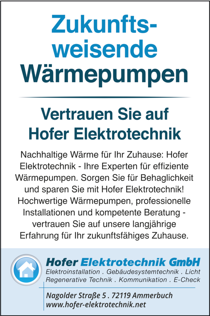Wärmepumpen von Hofer Elektrotechnik im Tübingen-Ammerbuch